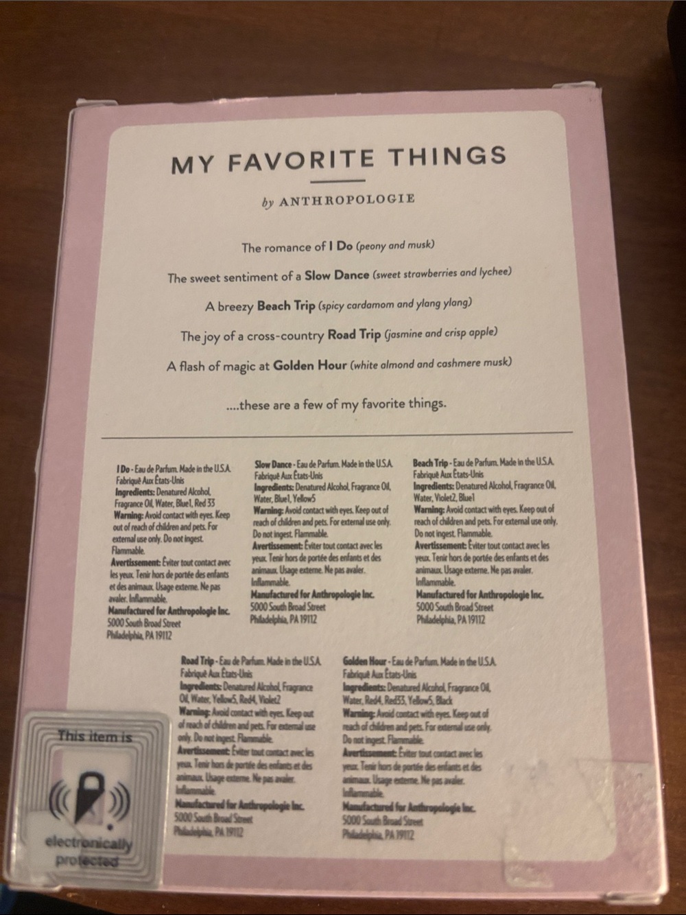 My Favorite Things Fragrance Experience Set - Pastel Multi (by Anthropologie) - Picture 2 of 2
